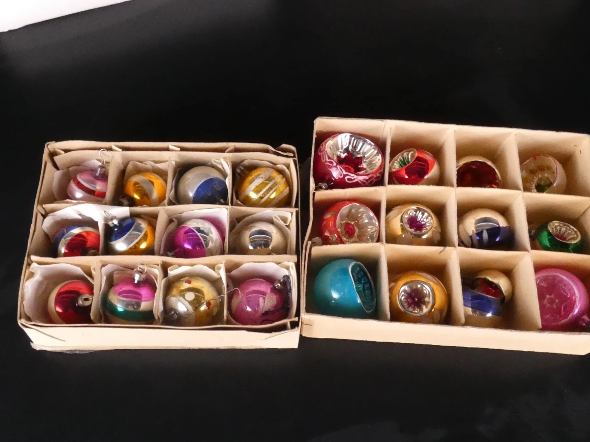 Set vintage kerstdecoratie en pieken - foto 8