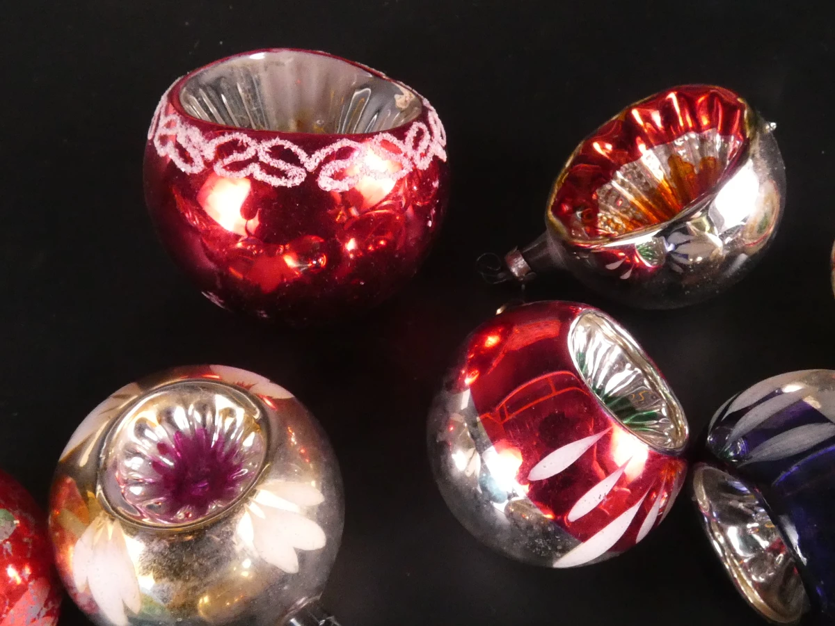 Set vintage kerstdecoratie en pieken - foto 10