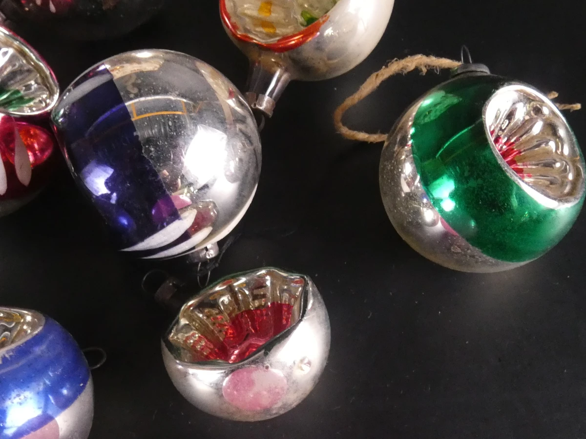 Set vintage kerstdecoratie en pieken - foto 11
