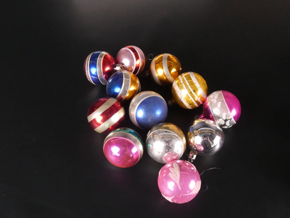 Set vintage kerstdecoratie en pieken - foto 12