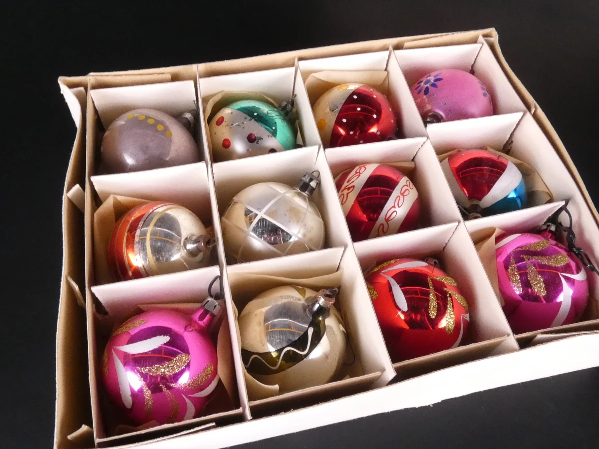 Set vintage kerstdecoratie en pieken - foto 15