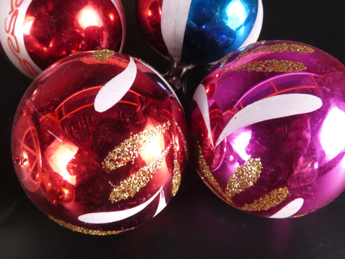 Set vintage kerstdecoratie en pieken - foto 17