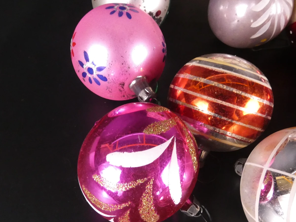 Set vintage kerstdecoratie en pieken - foto 18