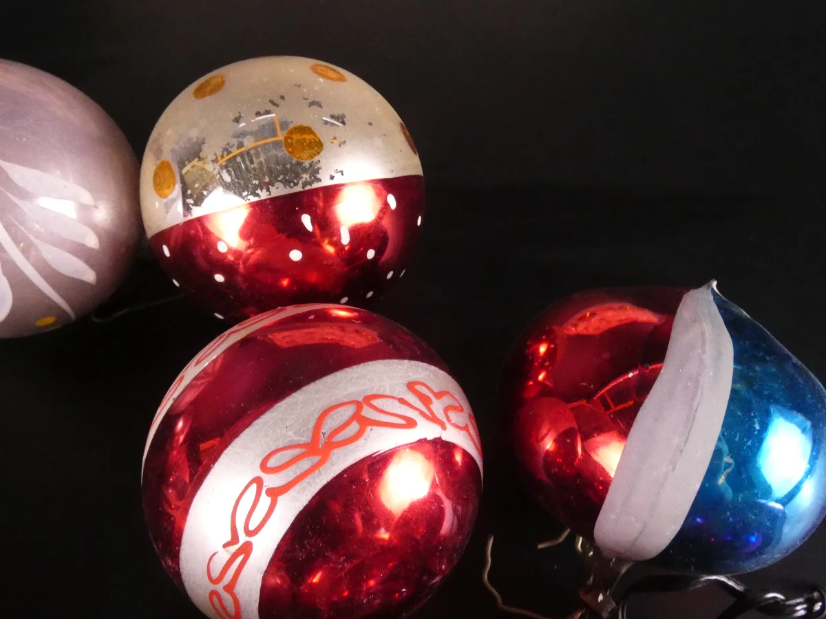 Set vintage kerstdecoratie en pieken - foto 19