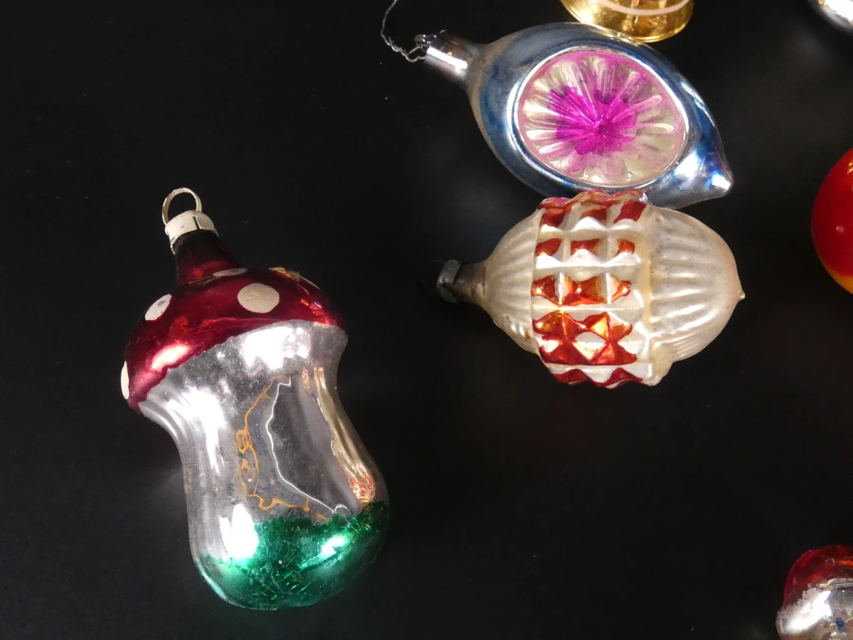 Set vintage kerstdecoratie en pieken - foto 23