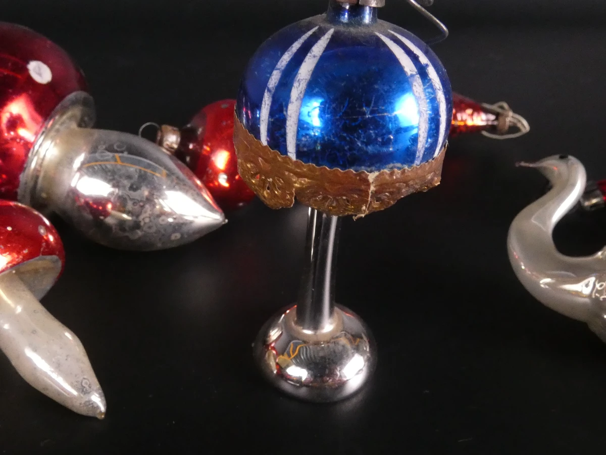 Set vintage kerstdecoratie en pieken - foto 26