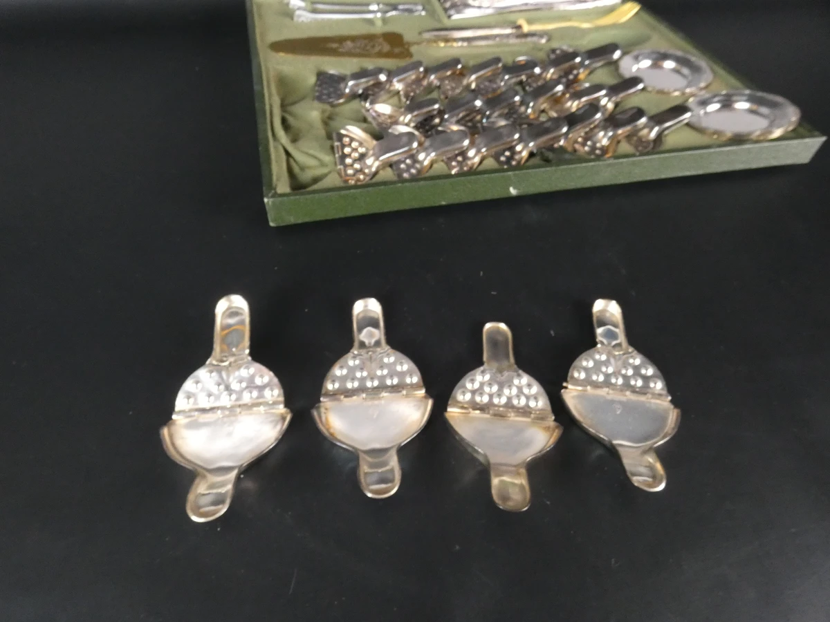 Vintage Zwitsers zilver/verzilverd luxe servies - foto 3