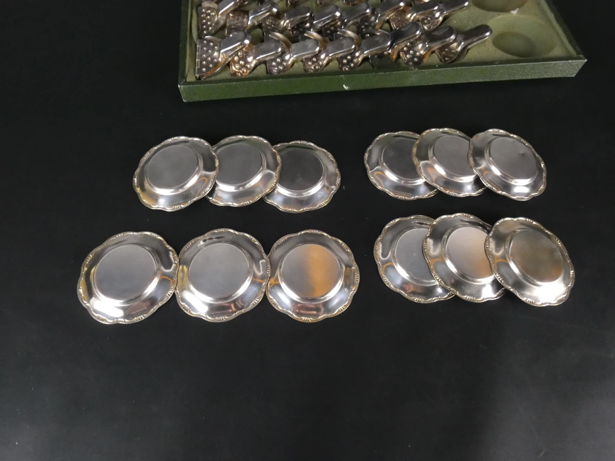 Vintage Zwitsers zilver/verzilverd luxe servies - foto 8