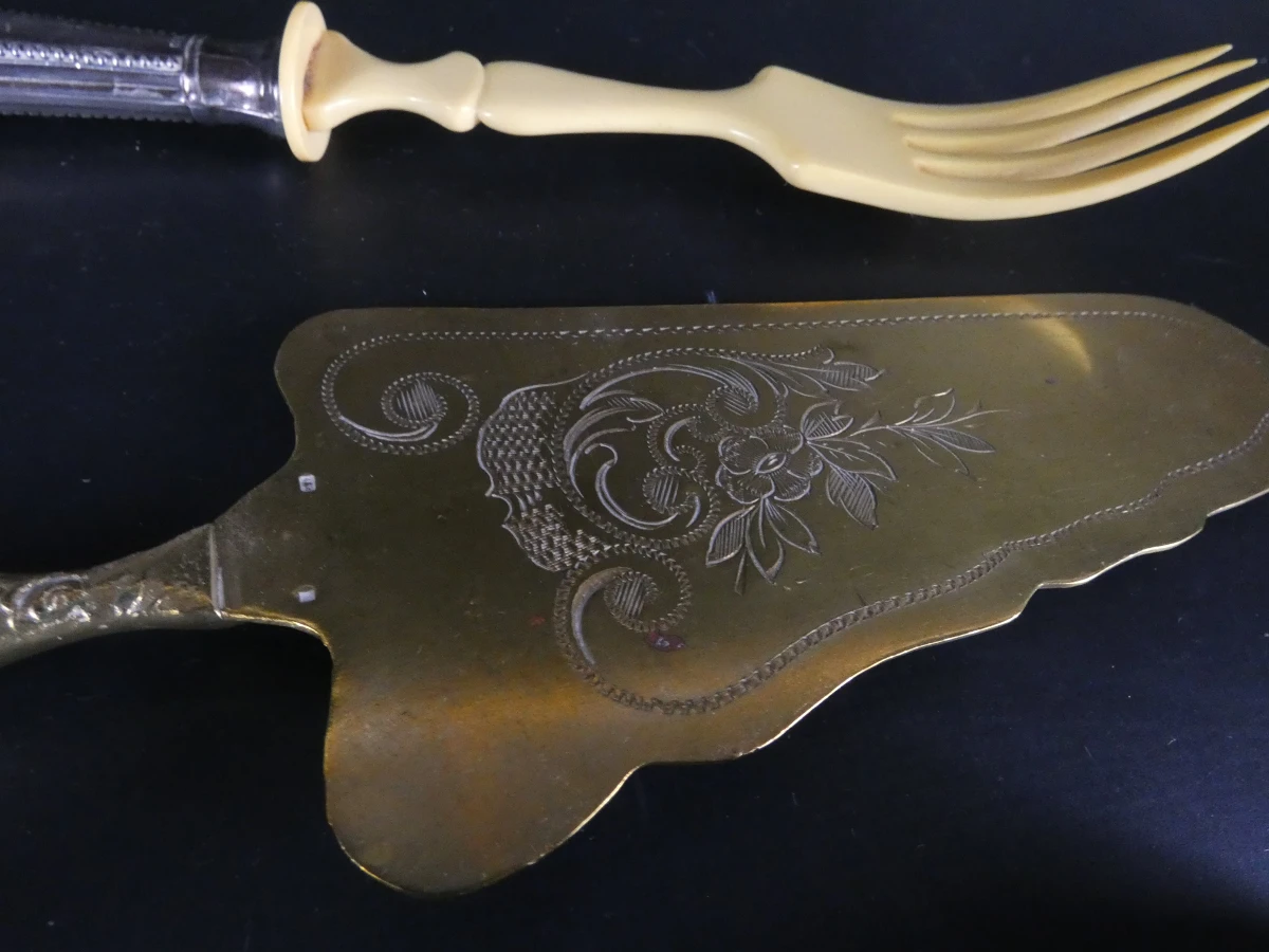 Vintage Zwitsers zilver/verzilverd luxe servies - foto 10