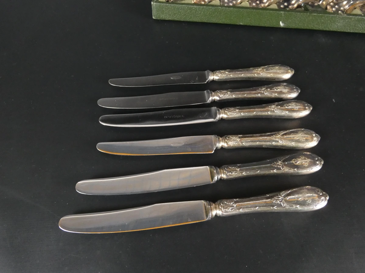 Vintage Zwitsers zilver/verzilverd luxe servies - foto 13