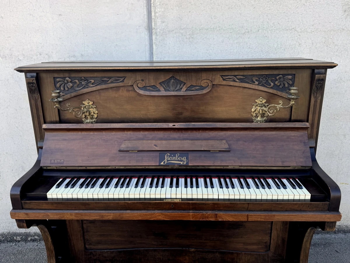 Antieke buffetpiano Geinberg met bijpassend pianobankje - foto 2