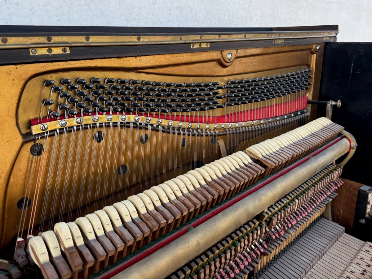 Antieke buffetpiano Geinberg met bijpassend pianobankje - foto 6