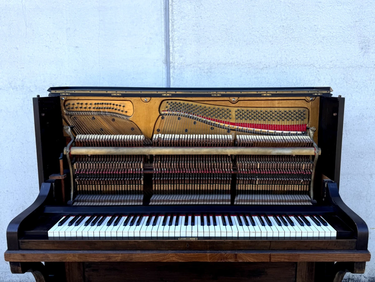 Antieke buffetpiano Geinberg met bijpassend pianobankje - foto 7