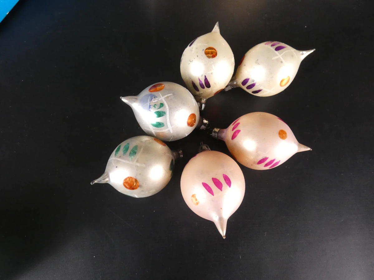 37 vintage kerstballen en pieken in originele dozen - foto 3