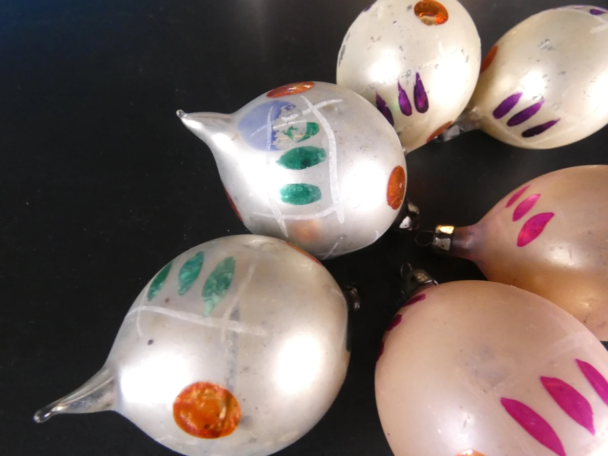 37 vintage kerstballen en pieken in originele dozen - foto 4