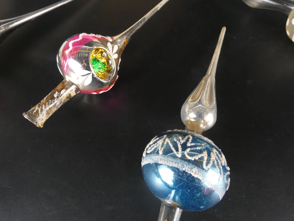 37 vintage kerstballen en pieken in originele dozen - foto 6