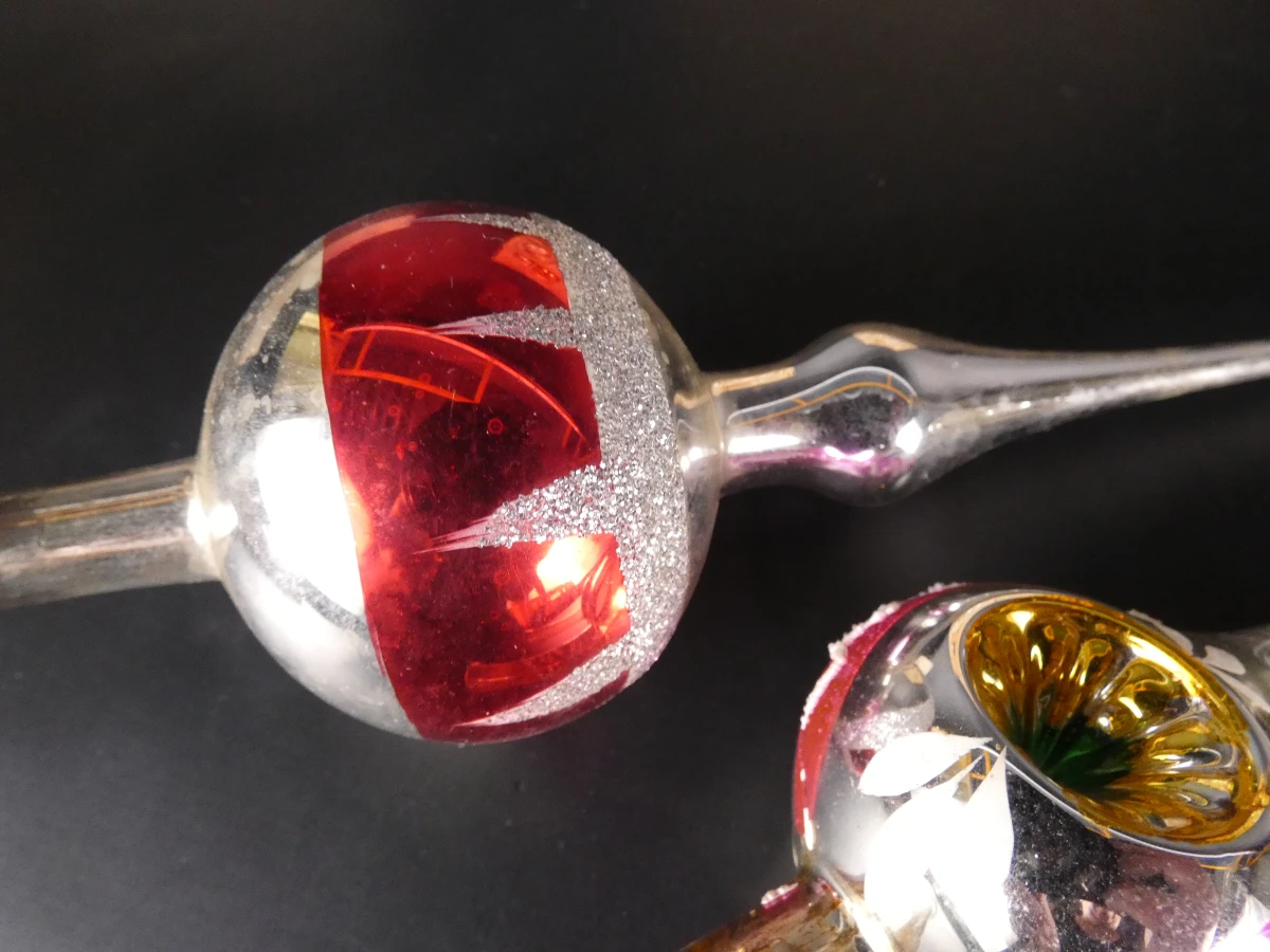 37 vintage kerstballen en pieken in originele dozen - foto 7