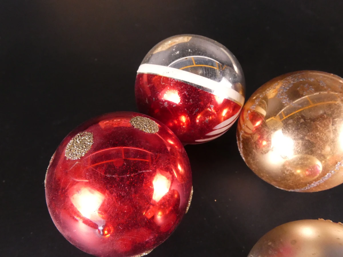 37 vintage kerstballen en pieken in originele dozen - foto 11