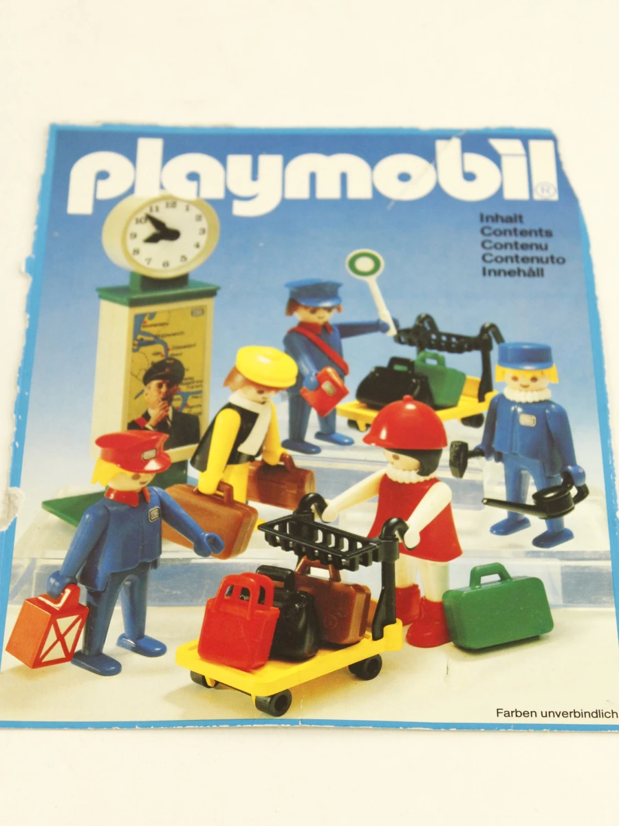 Vintage Playmobil figuren en accessoires in blauwe koffer - foto 3