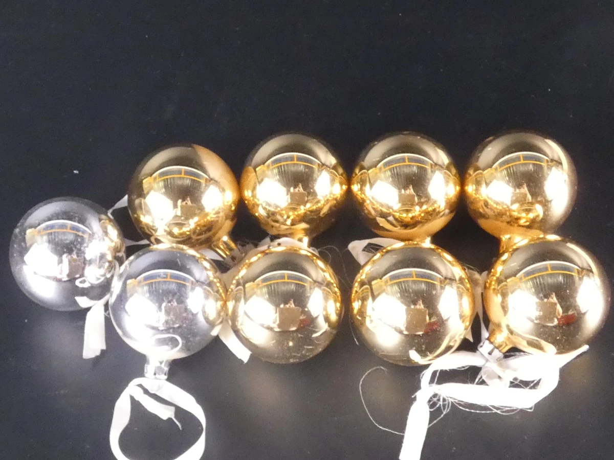 Set vintage kerstballen in diverse kleuren en designs