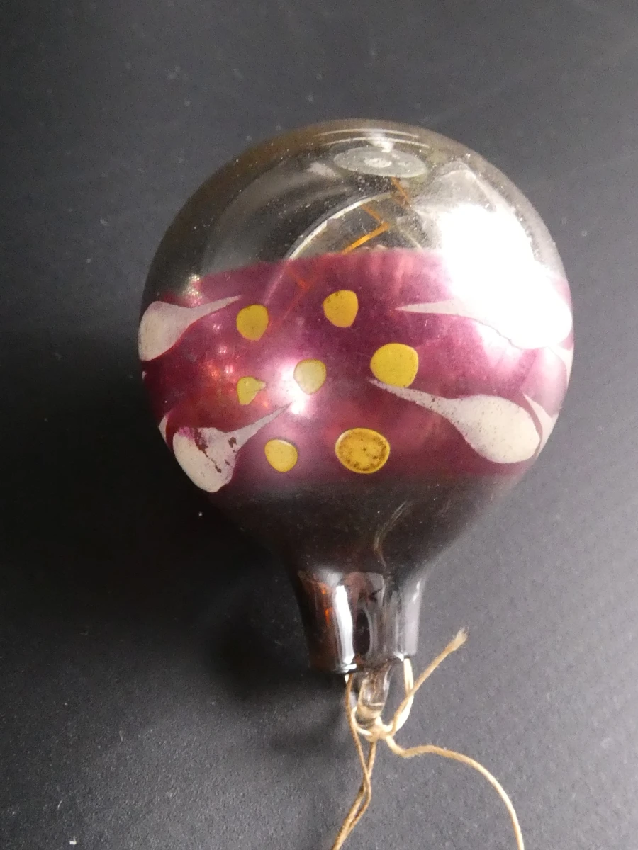 7 vintage Ajeko kerstballen van glas - foto 3