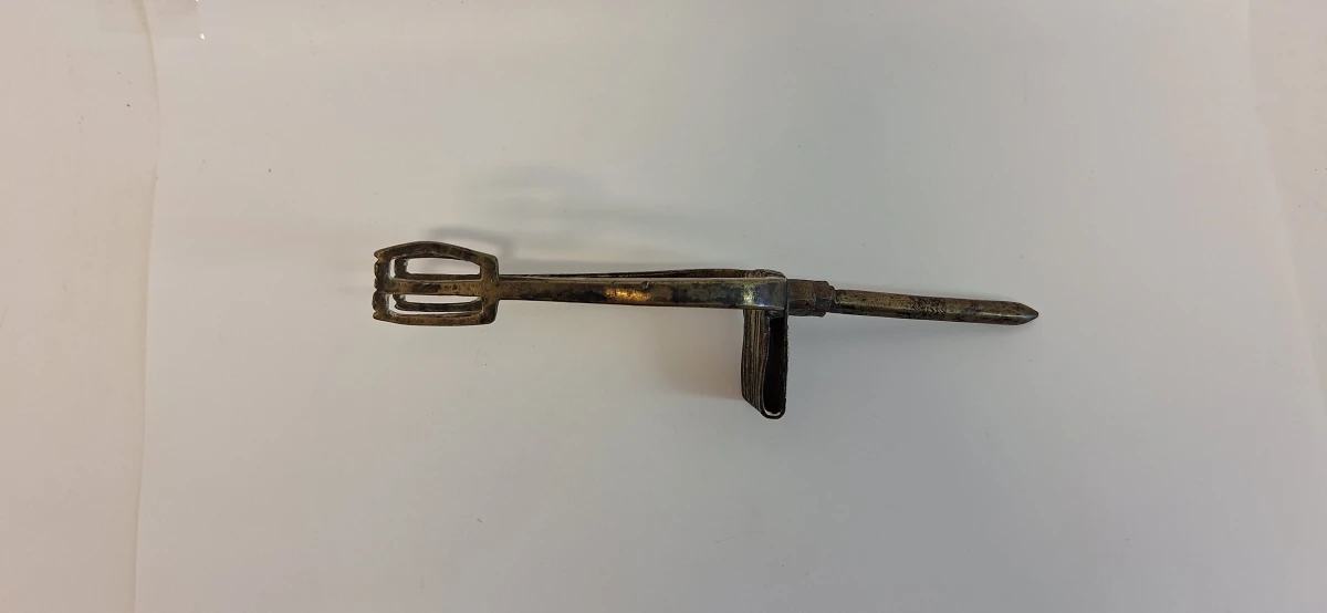 Antieke metalen vork voor haardvuur - foto 4