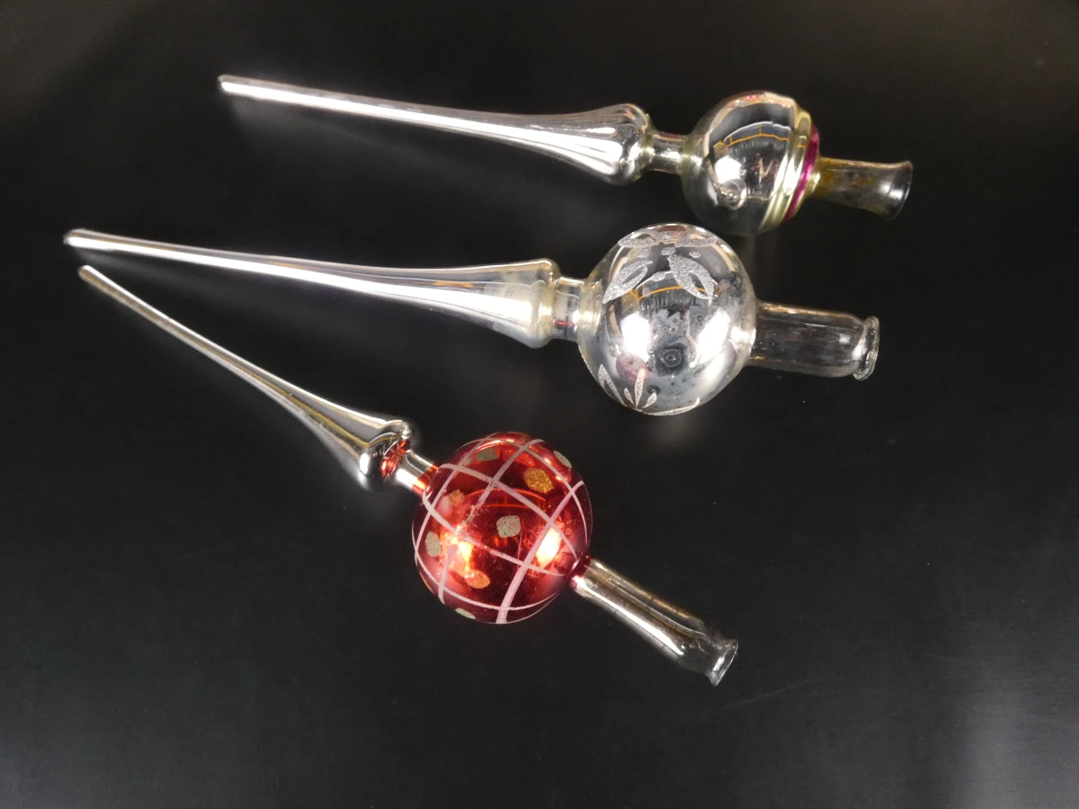 81 vintage kerstballen, pieken en kerstversiering glas - foto 6