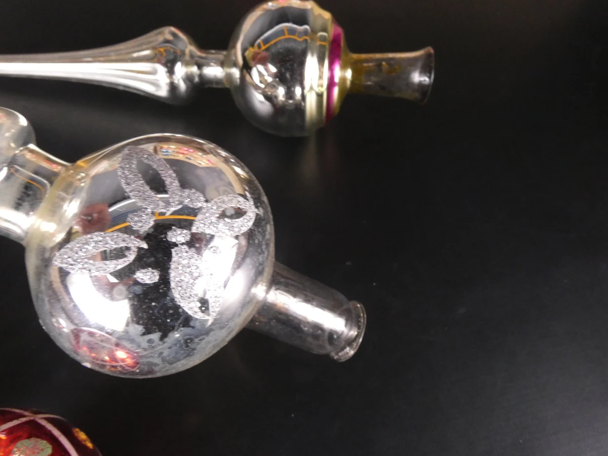 81 vintage kerstballen, pieken en kerstversiering glas - foto 7