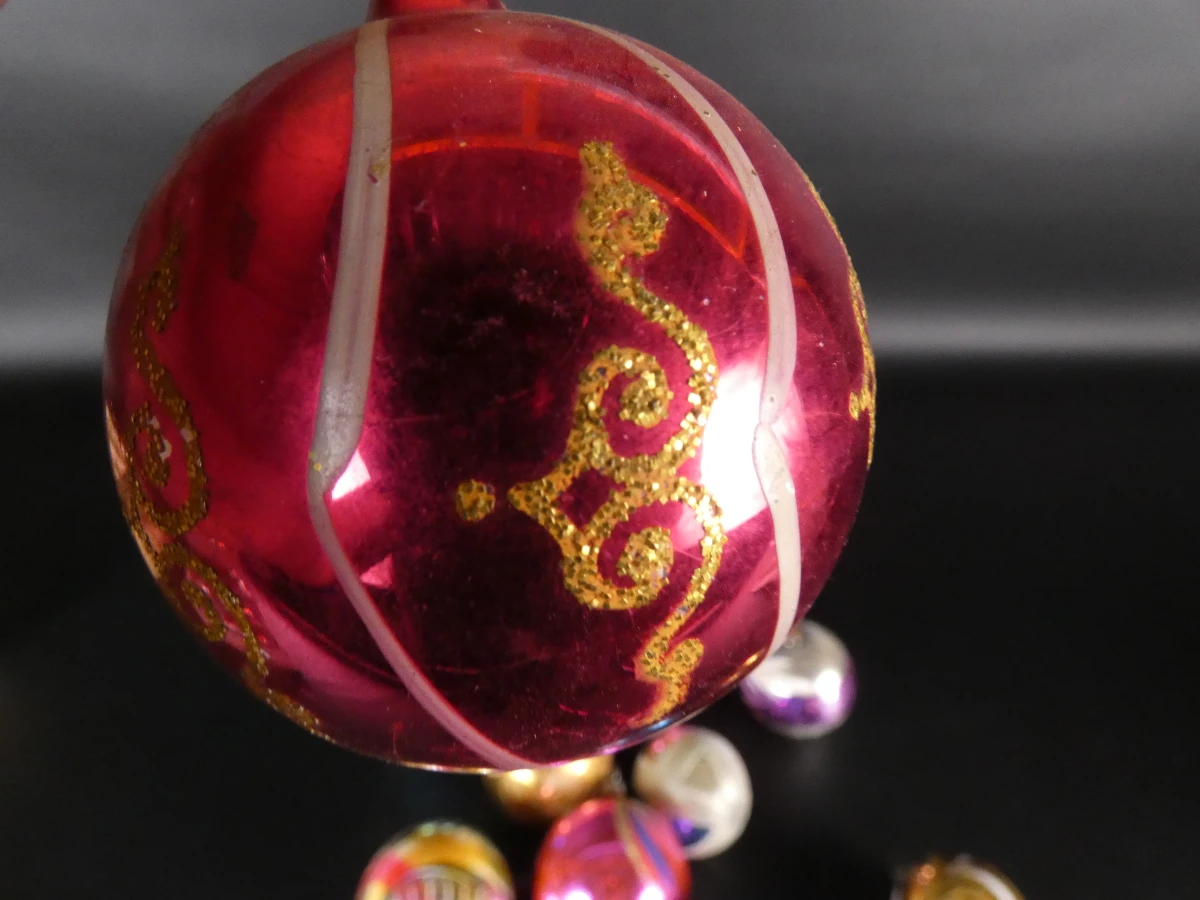 81 vintage kerstballen, pieken en kerstversiering glas - foto 27