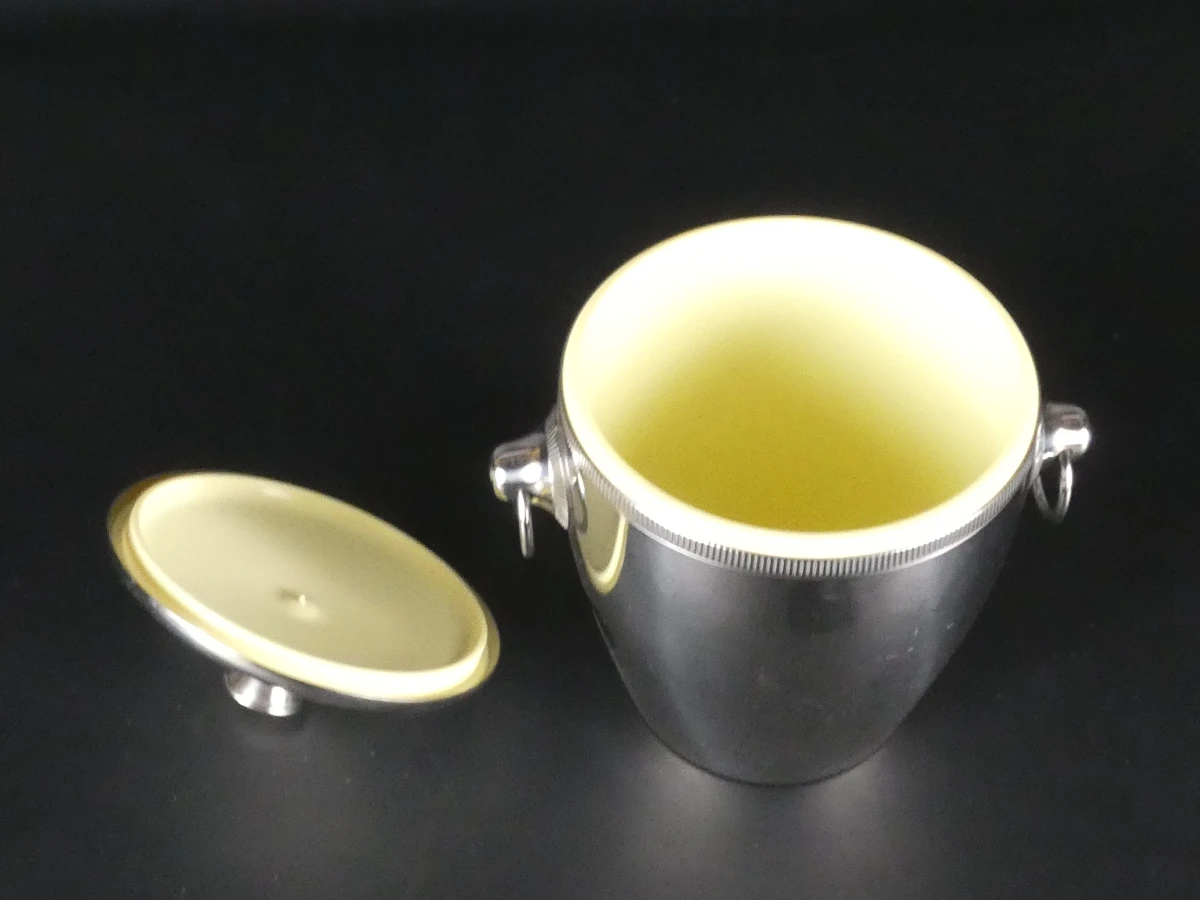 Set van 3 RVS ijsemmers met ijsblokjestang  – Letang Remy, Made in France - foto 11