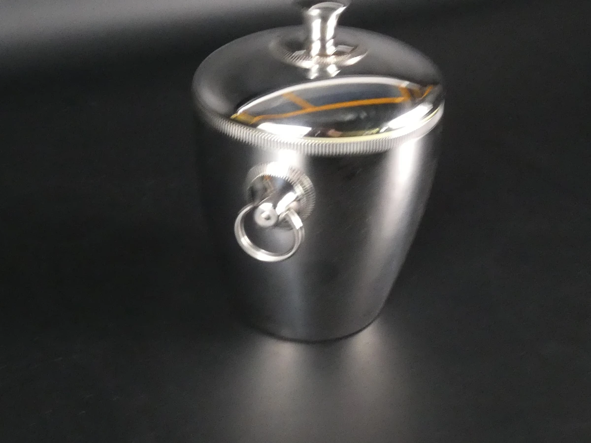 Set van 3 RVS ijsemmers met ijsblokjestang  – Letang Remy, Made in France - foto 13