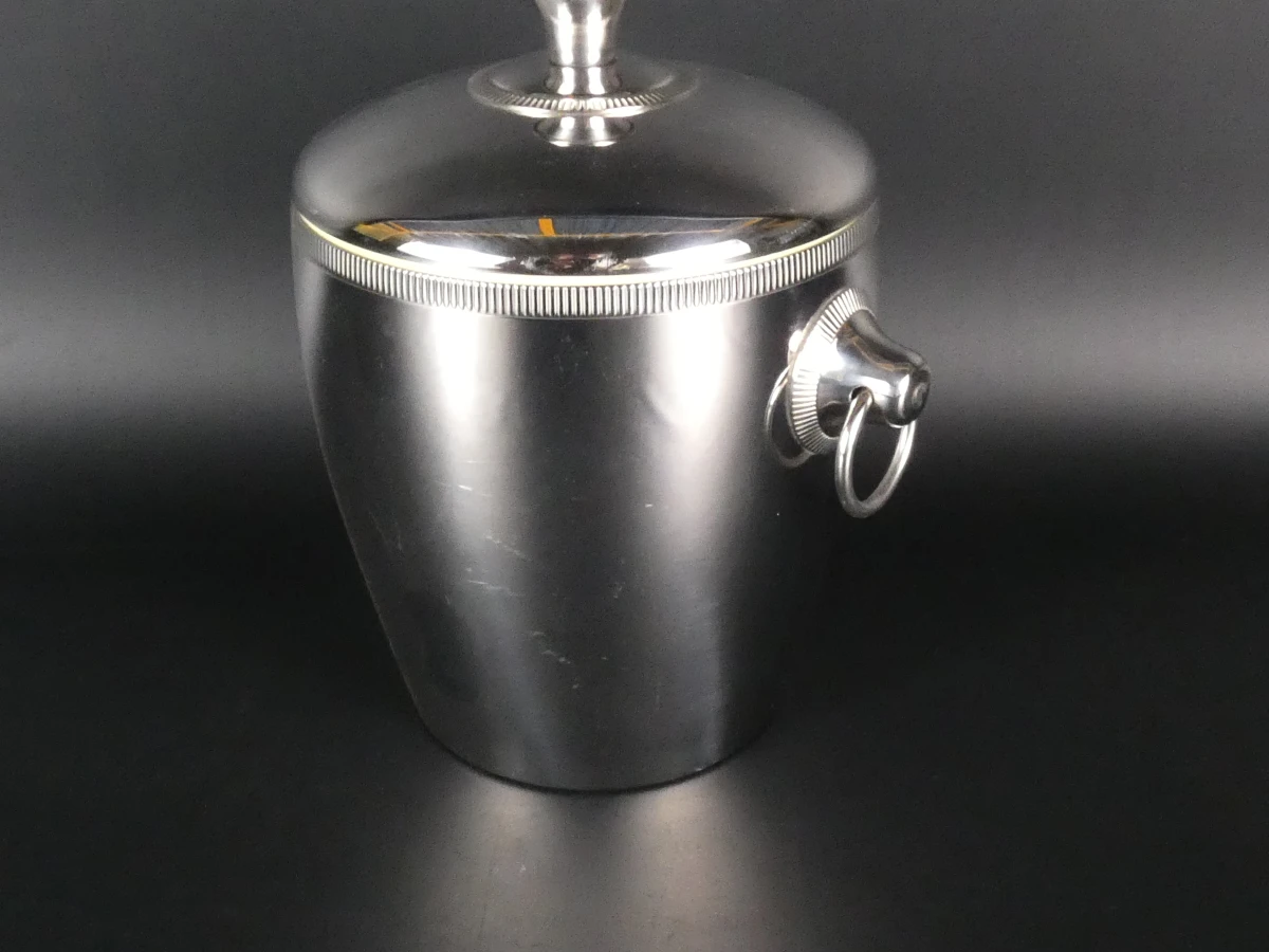 Set van 3 RVS ijsemmers met ijsblokjestang  – Letang Remy, Made in France - foto 14