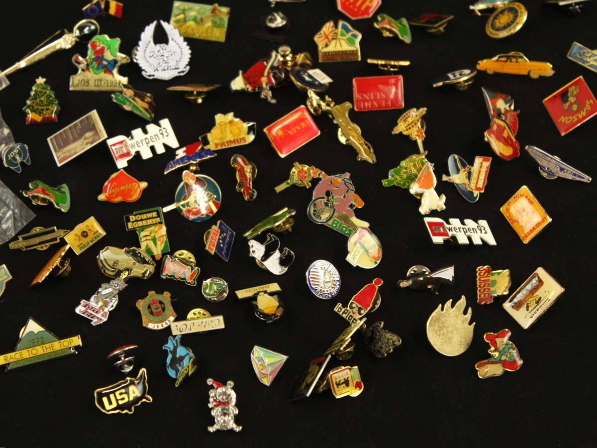 Verzameling diverse metalen pins en speldjes - foto 4