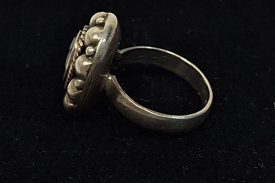 Zilveren ring met onyx steen - foto 2