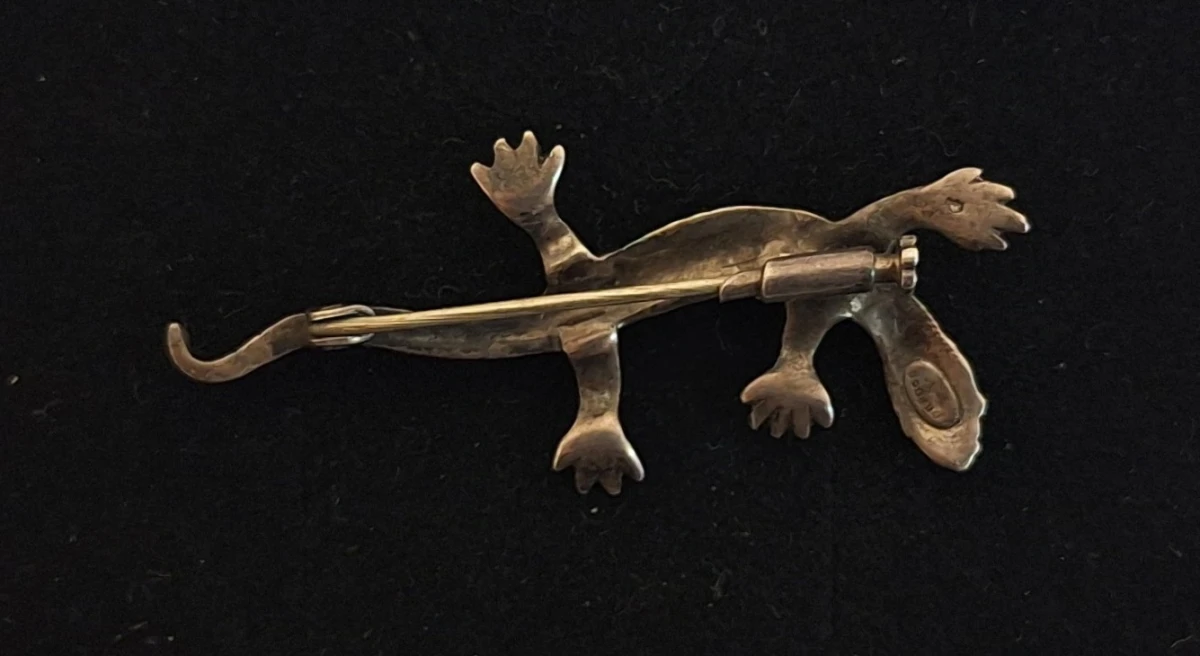 Vintage broche in de vorm van een hagedis - foto 2
