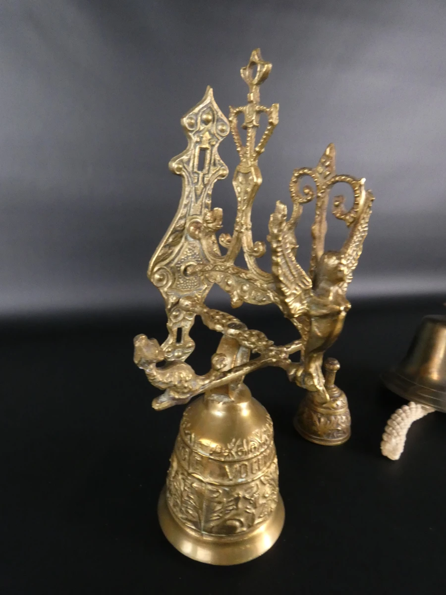 Set van drie decoratieve messing bellen - foto 3