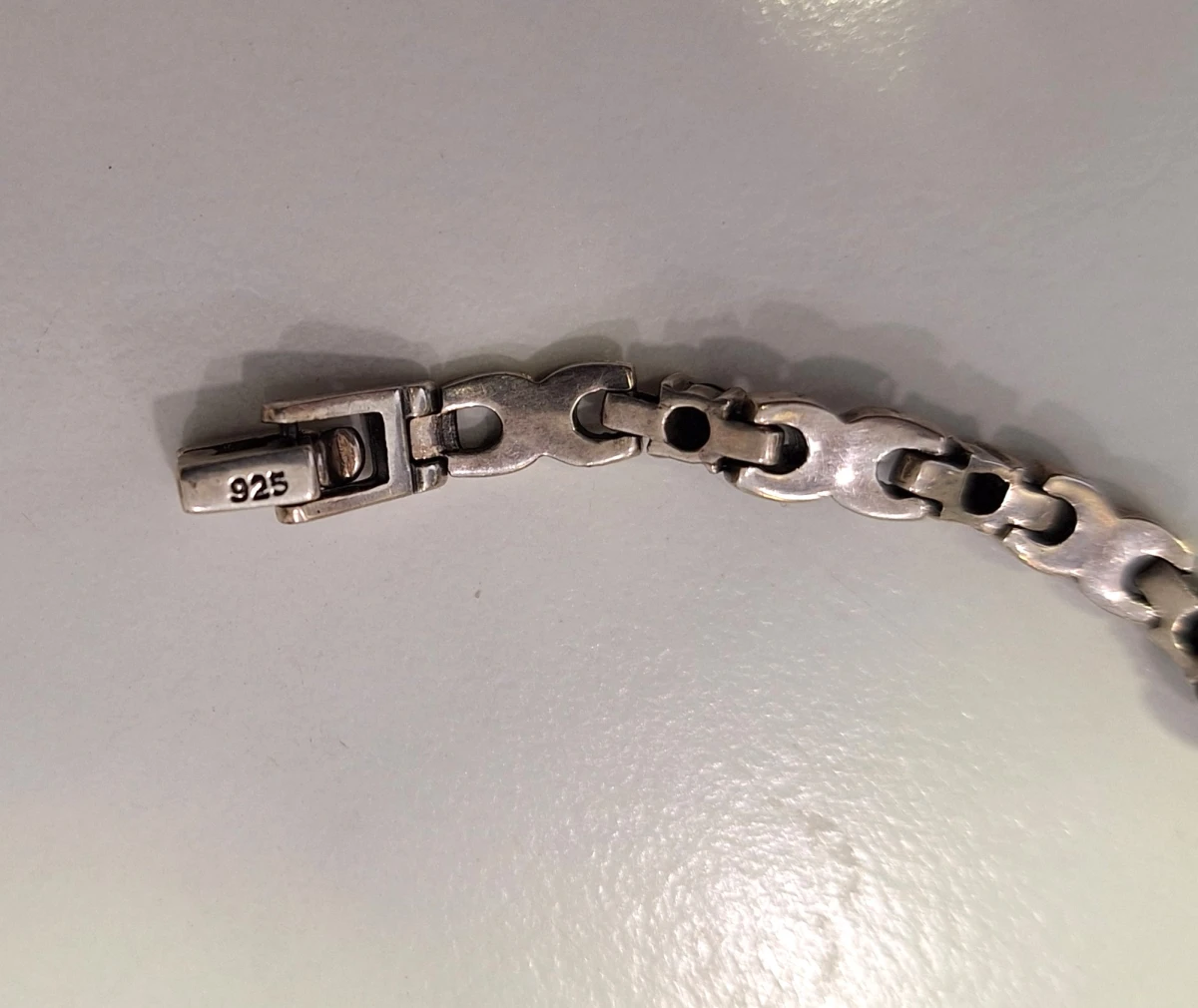 Vintage zilver armband met onyx steentjes - foto 2