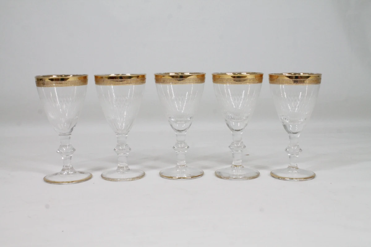 Set van 5 "Thistle Gold" kristallen glazen - foto 3
