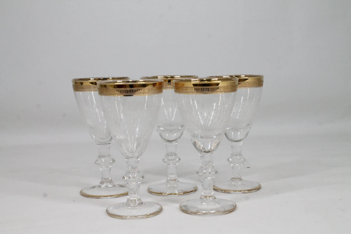 Set van 5 "Thistle Gold" kristallen glazen - foto 2