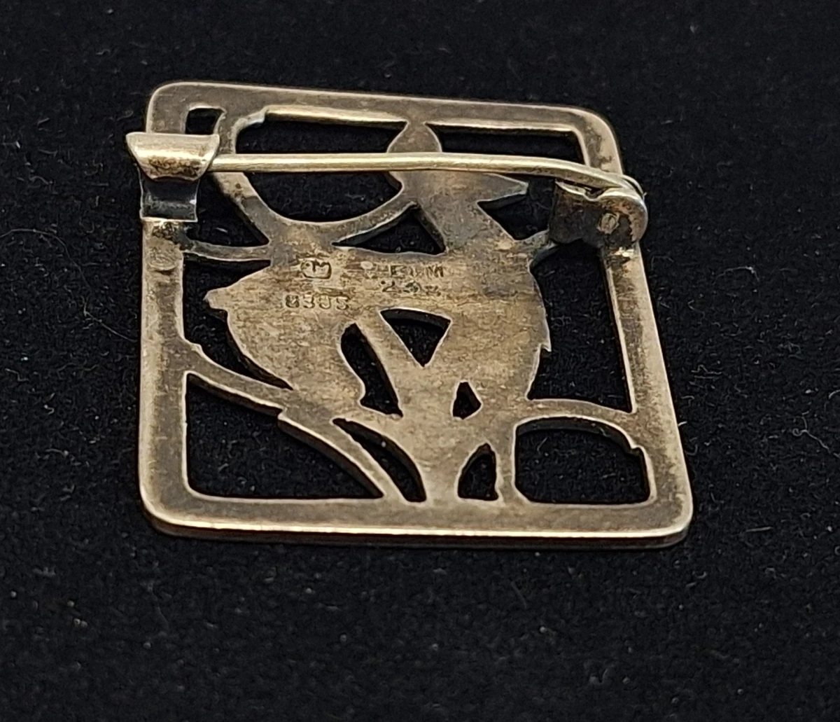 Vintage zilveren broche met hert motief - foto 4