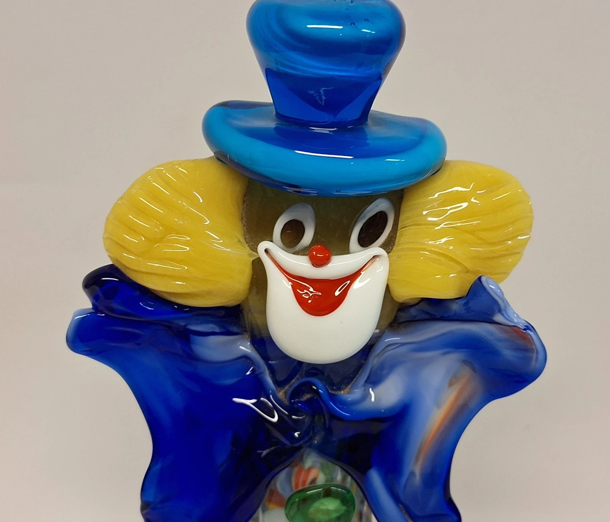 Kleurrijke glazen clown beeldje - foto 4