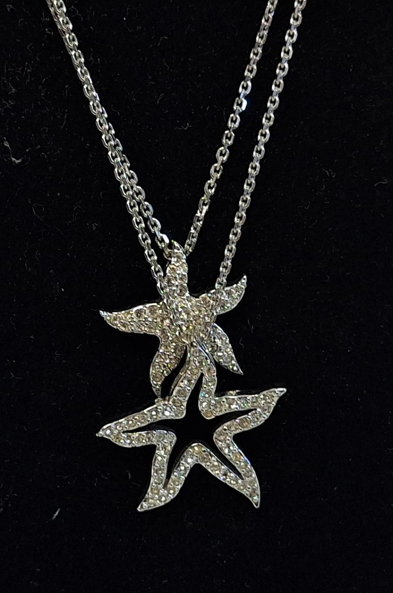 Zilverkleurige ketting met stervormige hanger van Swarovski - foto 2