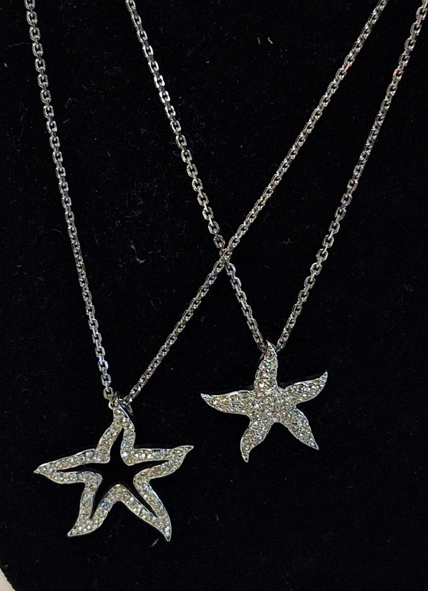 Zilverkleurige ketting met stervormige hanger van Swarovski - foto 3