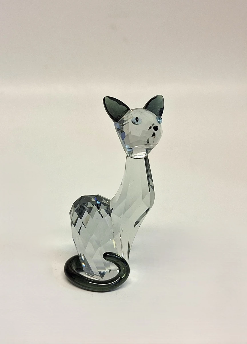Kristallen kattenbeeldje Swarovski – kavel bij De Kringwinkel, Aalst