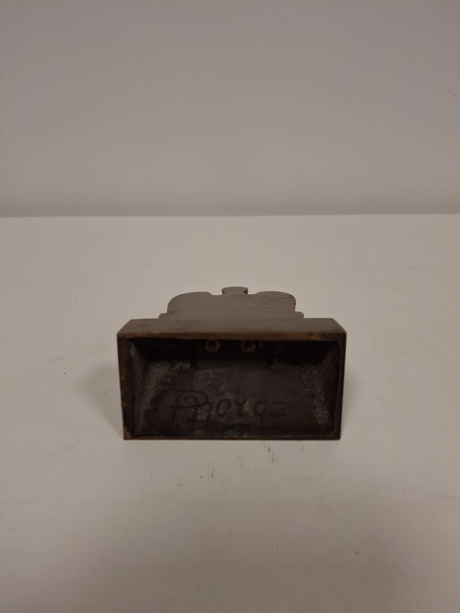 Set van 3 metalen pelikaan beeldjes op voetstuk - foto 3