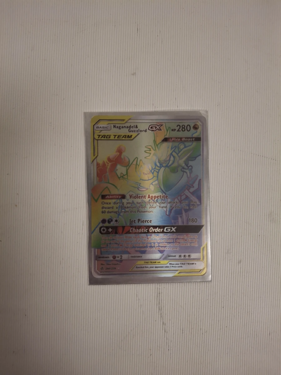 Pokémon GX Tag Team kaart Naganadel & Guzzlord met sleeve - foto 2
