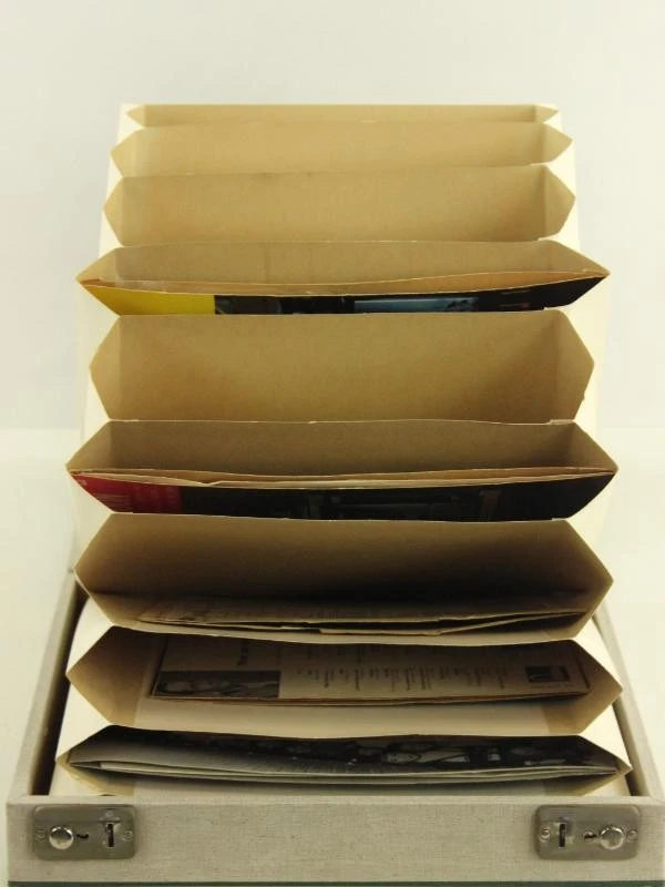Set van 3 vintage LP koffers met sleutels - foto 4