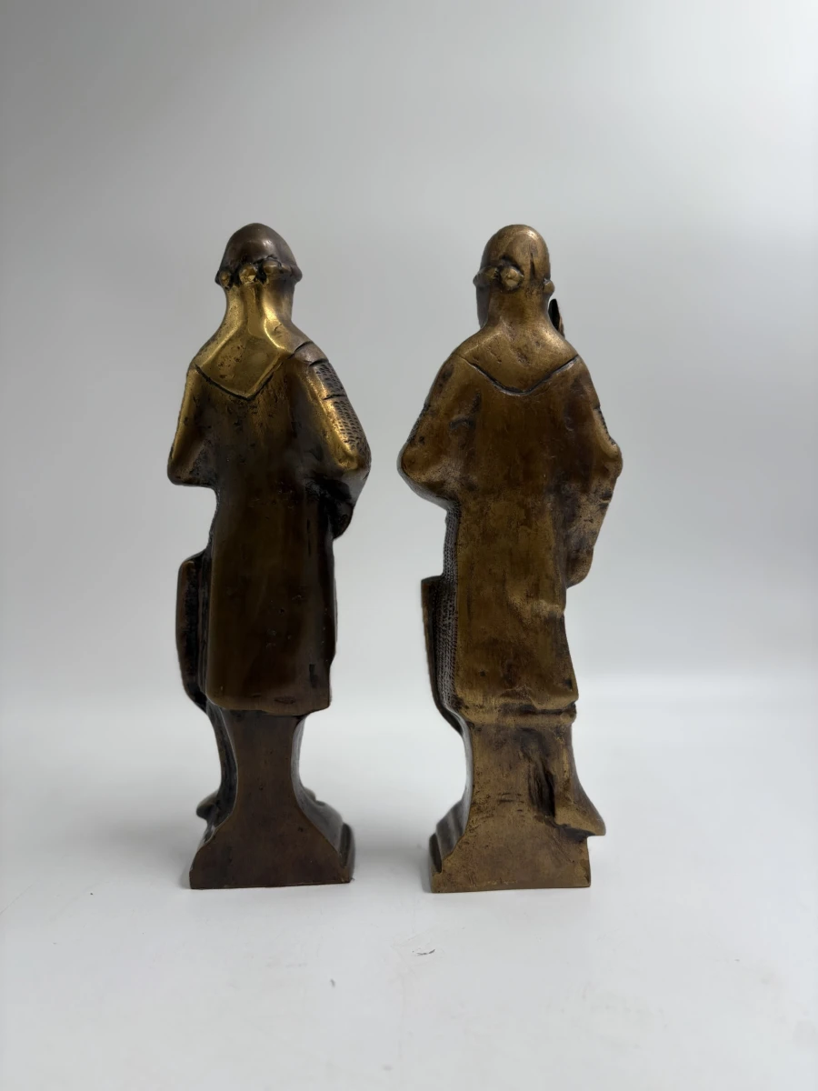 Set van 2 bronzen torenwachters