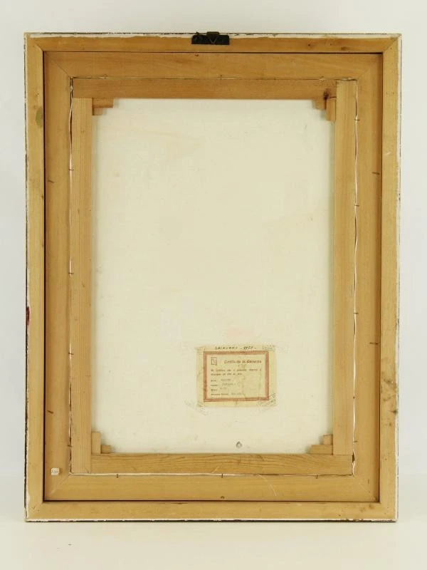 Olieverf op canvas "Italiaans smal dorpsstraatje Luigi Bracchi (1892-1978) - foto 10