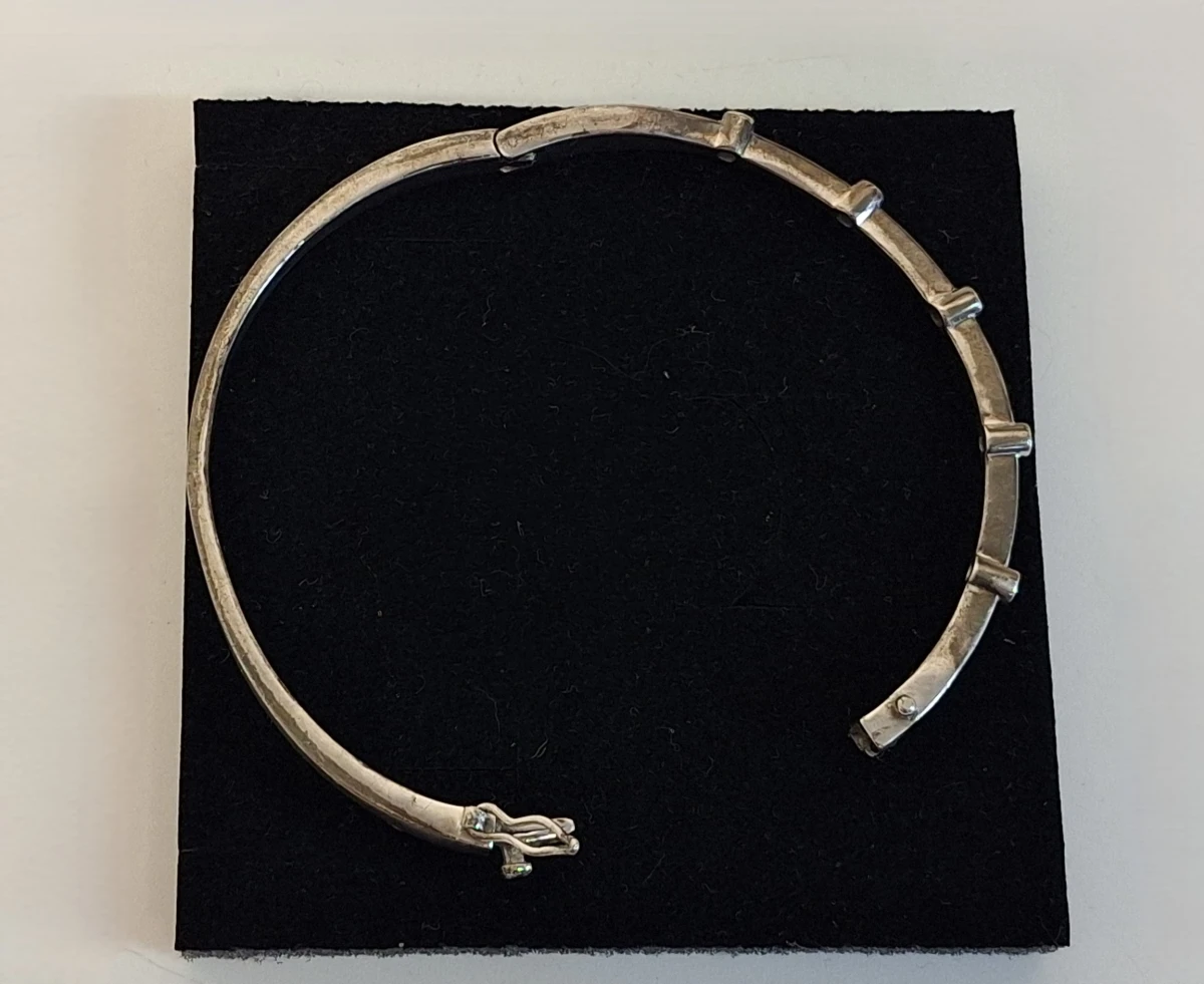 Zilveren armband met kleine steentjes - foto 5